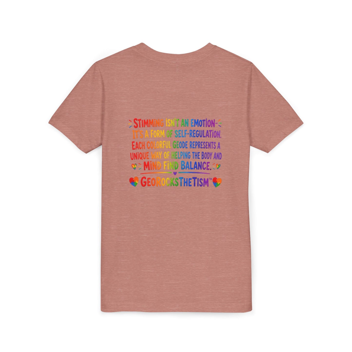 "Covers Eyes" Stimming Geode -Autism Self Sensory Regulation Youth Tee
