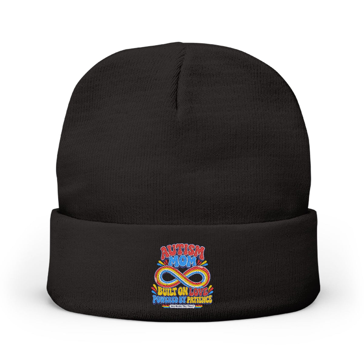 Autism Mom Embroidered Infinity Knit Beanie