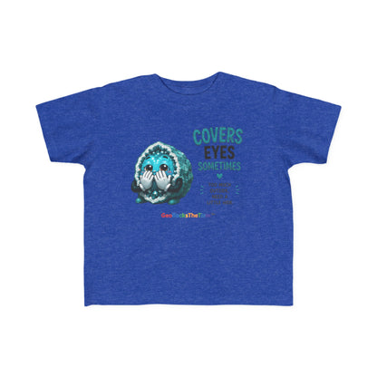 “Covers Eyes Sometimes” Stimming Geode Autism Self Sensory Regulation Toddler Tee