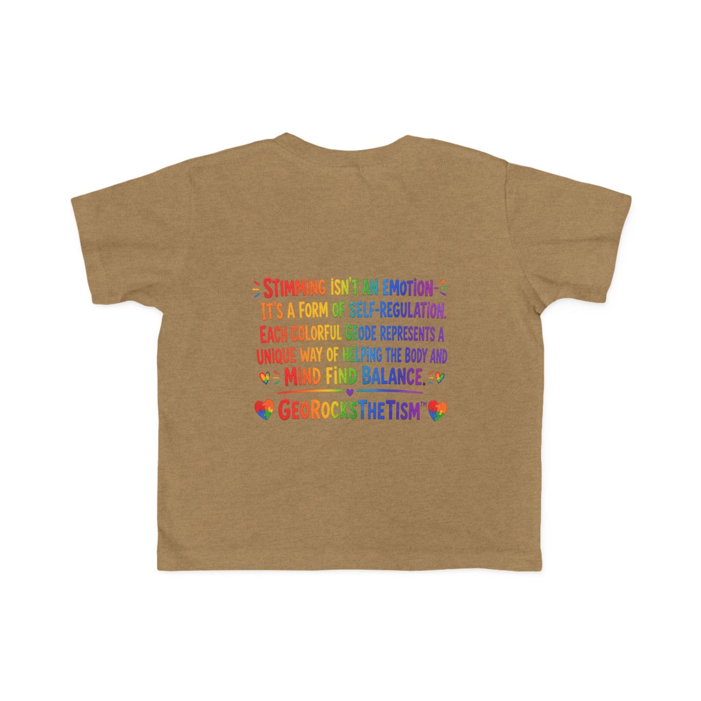 "Geo Flaps with Sticks" Stimming Geode Autism Self Sensory Regulation Toddler Tee