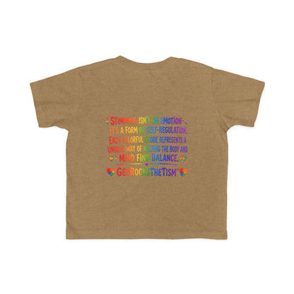 "Geo Flaps with Sticks" Stimming Geode Autism Self Sensory Regulation Toddler Tee