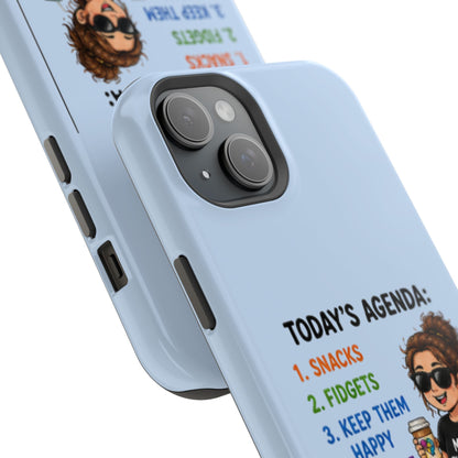 Nurse Mom Magnetic Impact-Resistant Phone Case — "Today's Agenda" Cute ER/Healthcare Gift - Geo Rocks The 'Tism