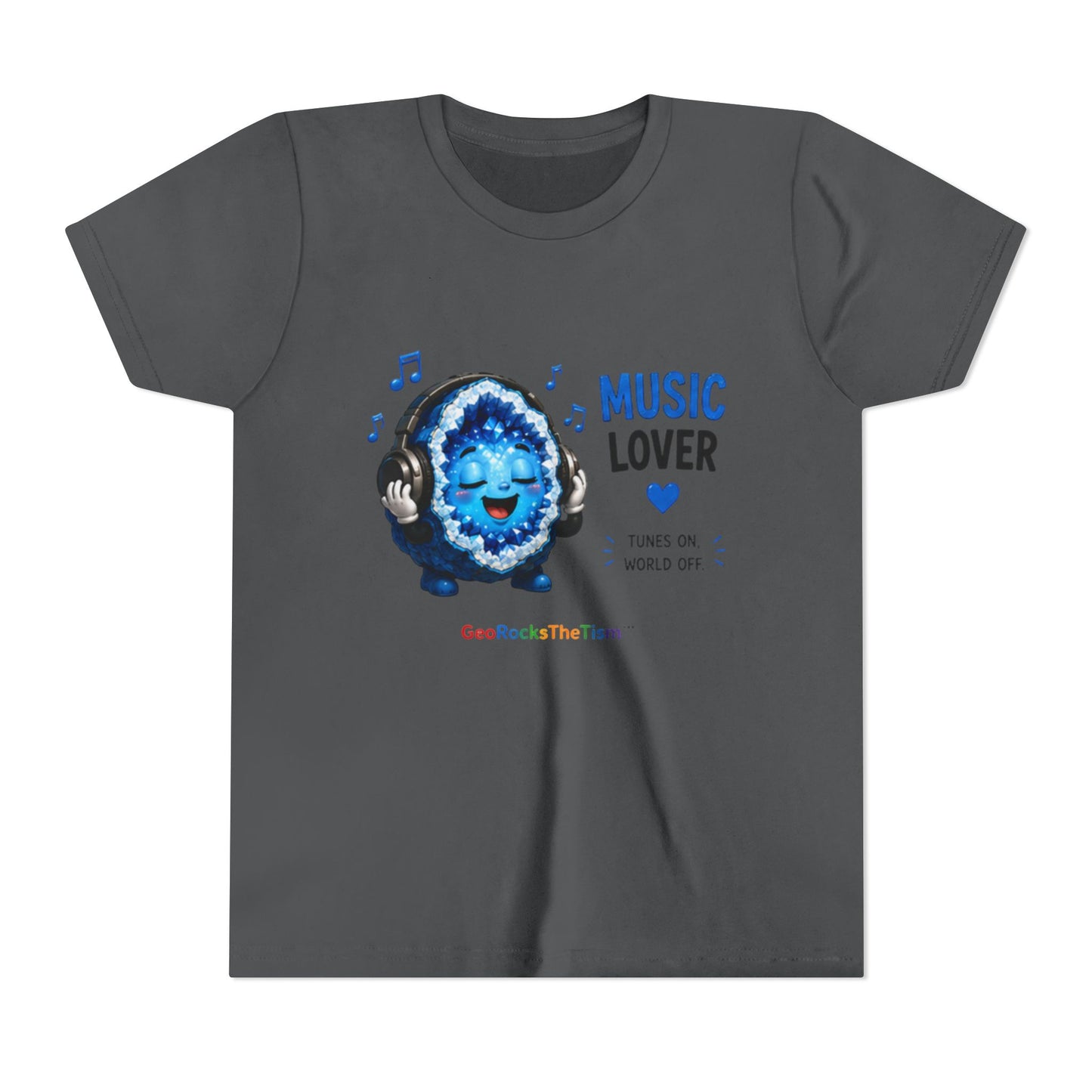 "Music Lover" Stimming Geode-Autism Self Sensory Regulation Youth Tee