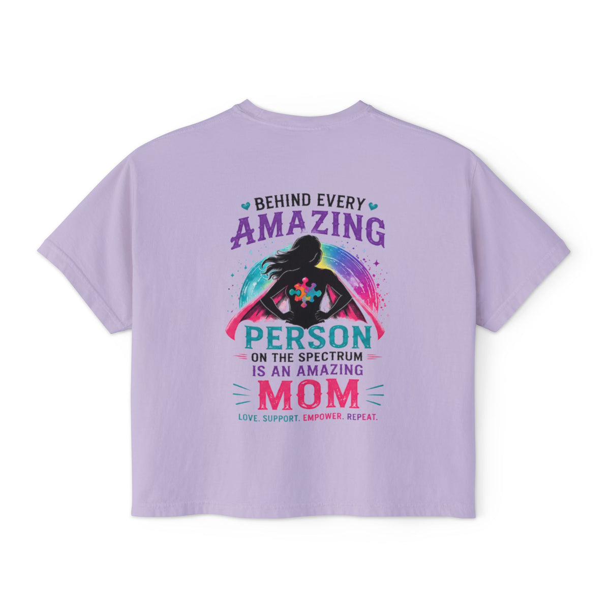 Amazing Mom Autism Support Boxy Tee - Geo Rocks The 'Tism