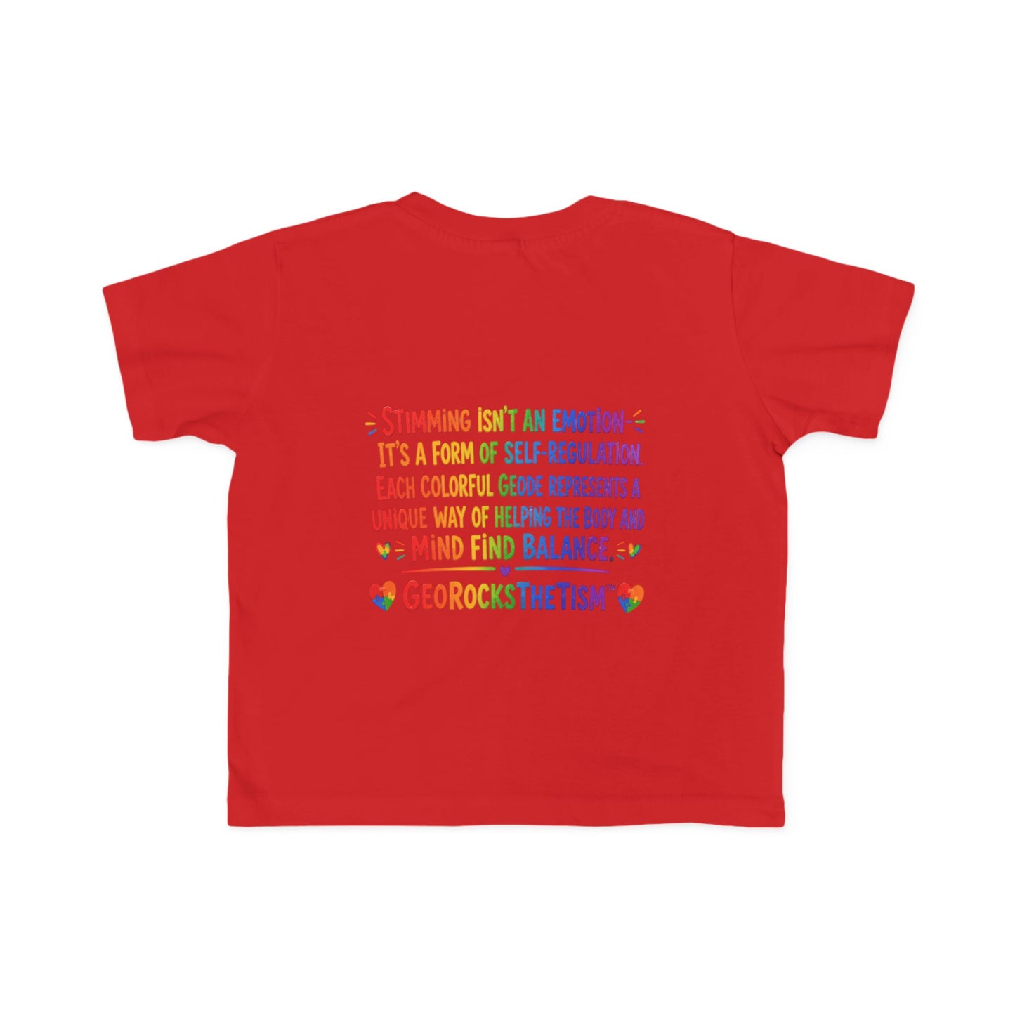 “Loves Soft Things” Stimming Geode Autism Self Sensory Regulation Toddler Tee
