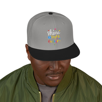 Shine Light Autism Colorful Snapback
