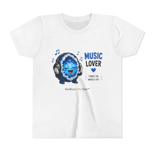 "Music Lover" Stimming Geode-Autism Self Sensory Regulation Youth Tee