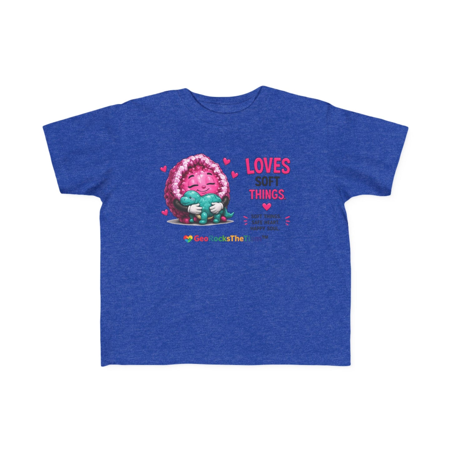 “Loves Soft Things” Stimming Geode Autism Self Sensory Regulation Toddler Tee
