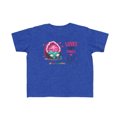“Loves Soft Things” Stimming Geode Autism Self Sensory Regulation Toddler Tee