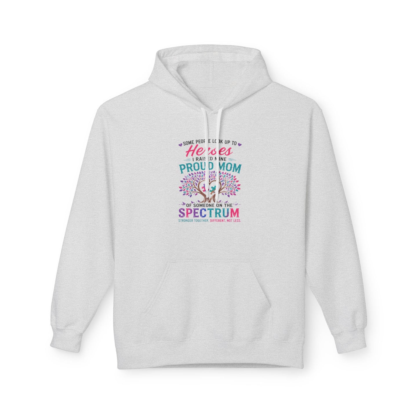 Autism Proud Mom Hoodie — "Heroes Come in All Colors" Comfort Pullover - Geo Rocks The 'Tism