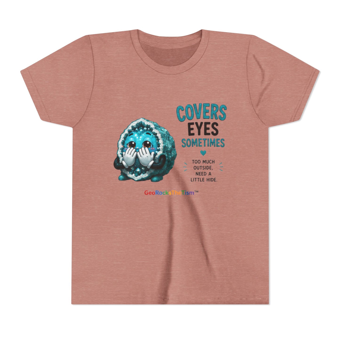 "Covers Eyes" Stimming Geode -Autism Self Sensory Regulation Youth Tee