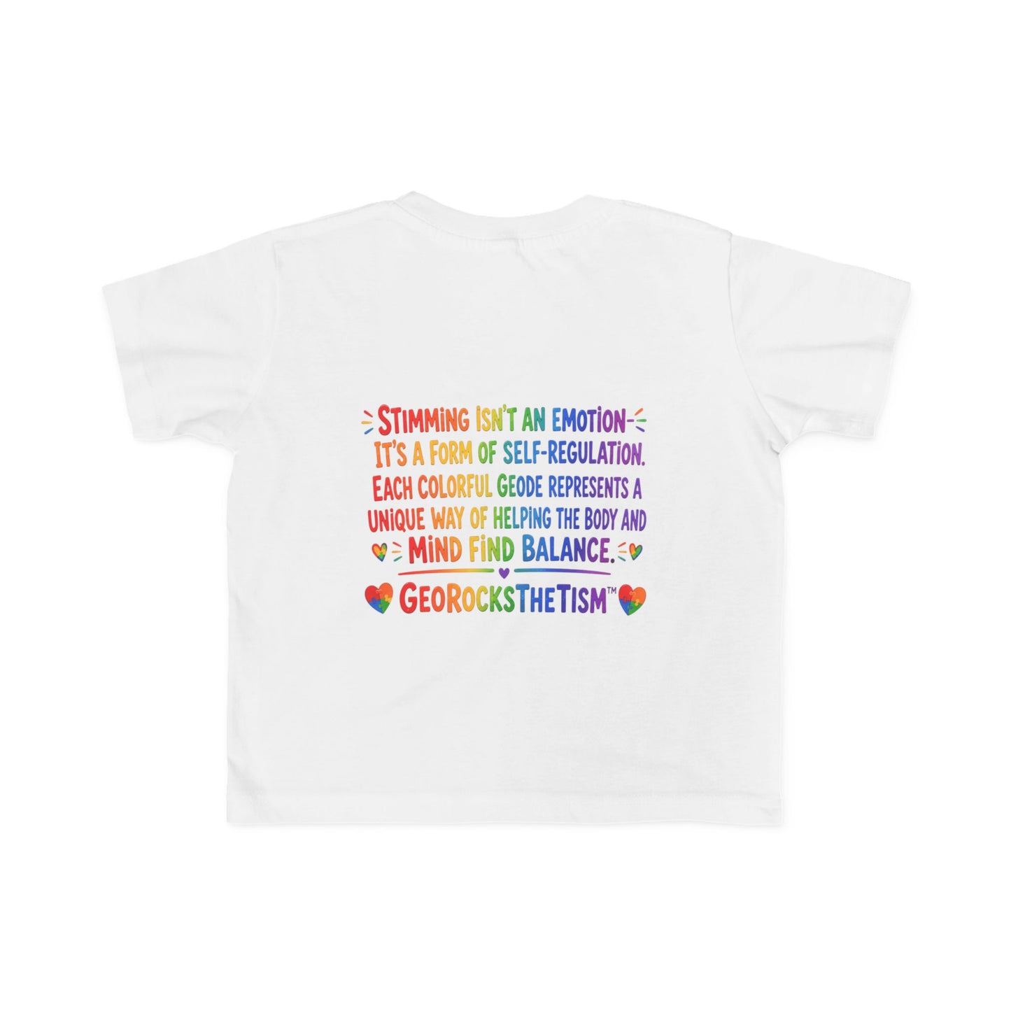 "Lines Up Toys" Stimming Geode Autism Self Sensory Regulation Toddler Tee