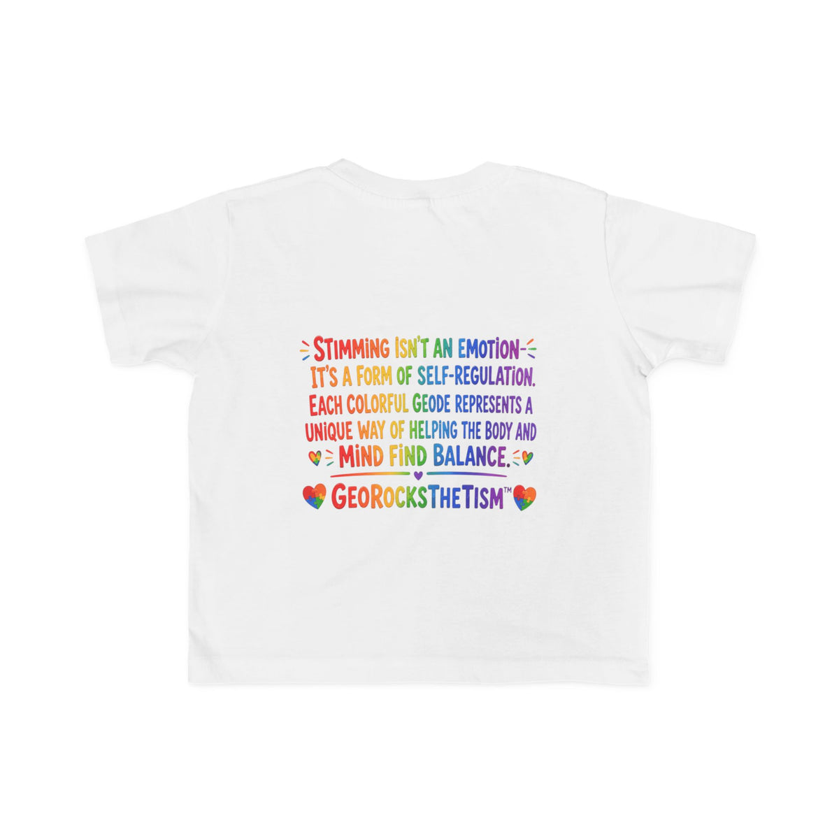 "Lines Up Toys" Stimming Geode Autism Self Sensory Regulation Toddler Tee - Geo Rocks The 'Tism