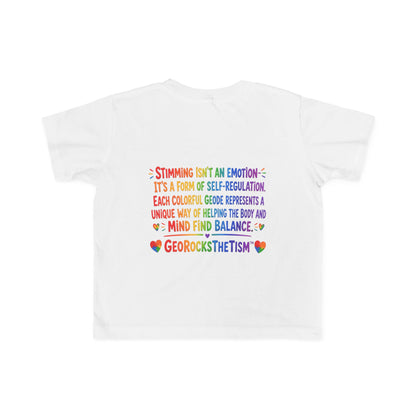 "Lines Up Toys" Stimming Geode Autism Self Sensory Regulation Toddler Tee