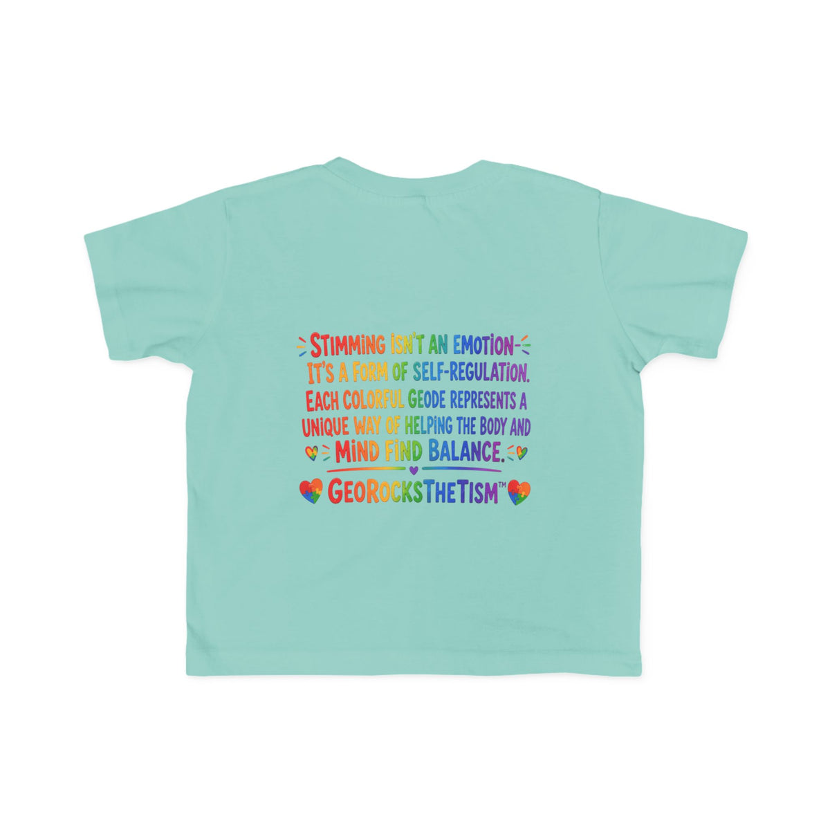 "Lines Up Toys" Stimming Geode Autism Self Sensory Regulation Toddler Tee - Geo Rocks The 'Tism