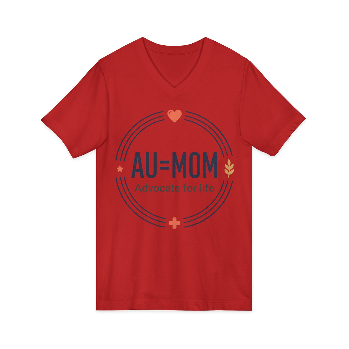 "Au=Mom" — Mom Autism Support V-Neck Tee - Geo Rocks The 'Tism