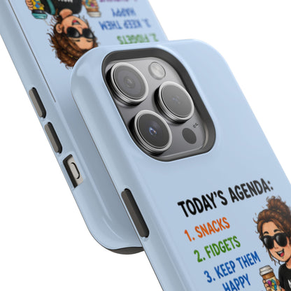 Nurse Mom Magnetic Impact-Resistant Phone Case — "Today's Agenda" Cute ER/Healthcare Gift - Geo Rocks The 'Tism