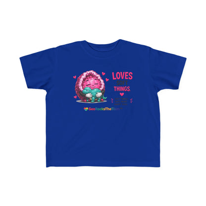 “Loves Soft Things” Stimming Geode Autism Self Sensory Regulation Toddler Tee