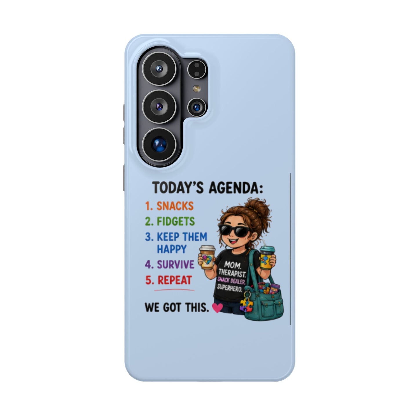 Nurse Mom Magnetic Impact-Resistant Phone Case — "Today's Agenda" Cute ER/Healthcare Gift - Geo Rocks The 'Tism