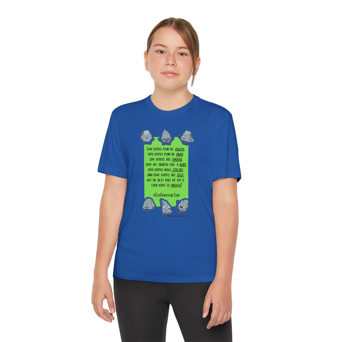 "Each Rock Is Unique" Youth Tee - Geo Rocks The 'Tism