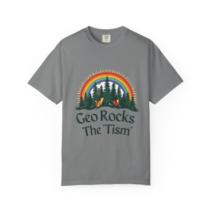 Geo Rocks The 'Tism Unisex Garment-Dyed T-shirt