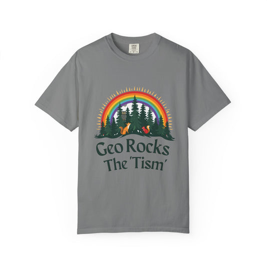 Geo Rocks The 'Tism Unisex Garment-Dyed T-shirt