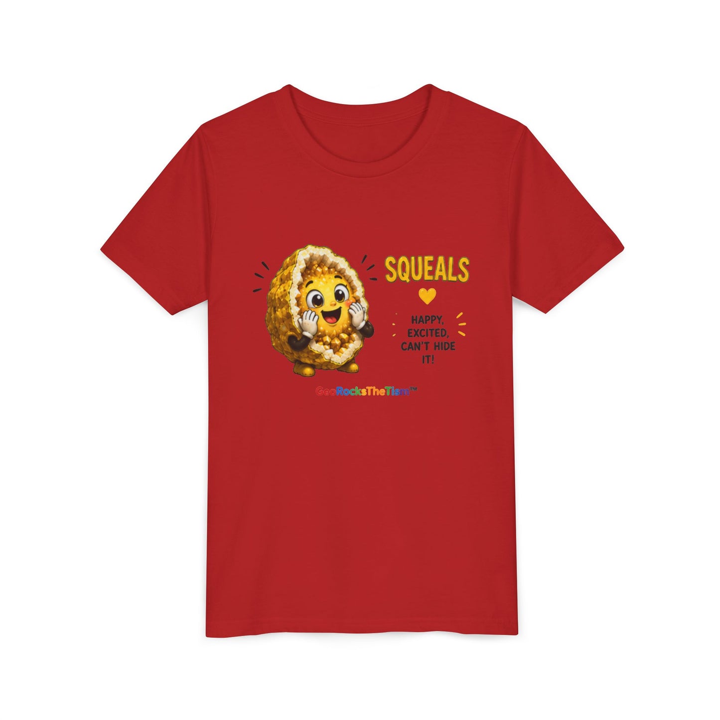 “Squeals” Stimming Geode -Autism Self Sensory Regulation Youth Tee