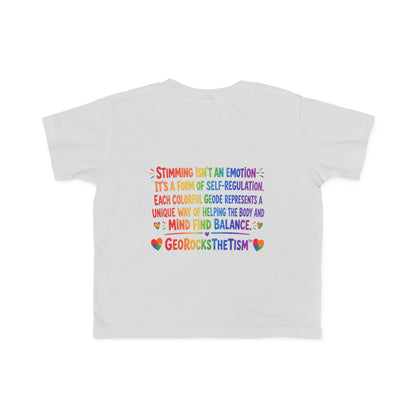“Loves Soft Things” Stimming Geode Autism Self Sensory Regulation Toddler Tee