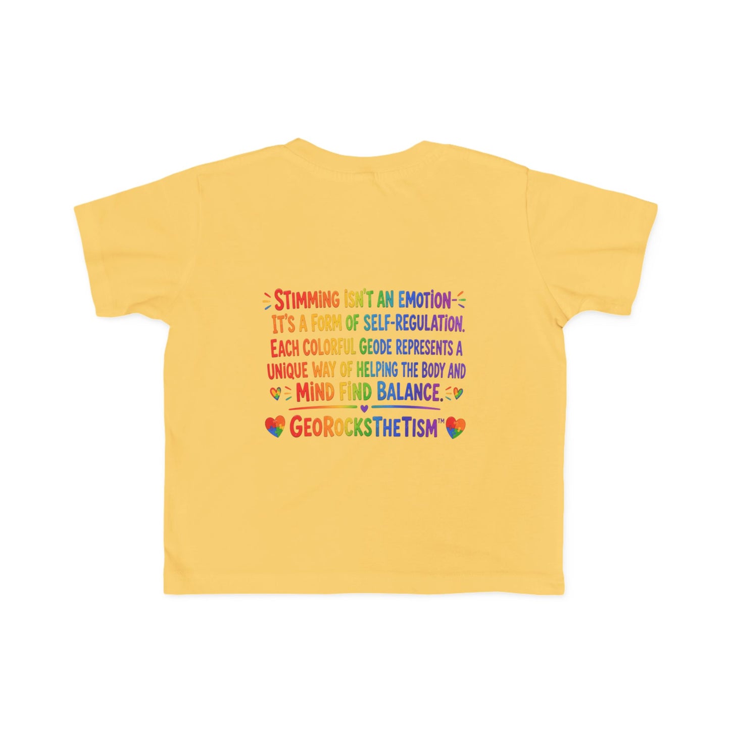 "Geo Flaps with Sticks" Stimming Geode Autism Self Sensory Regulation Toddler Tee