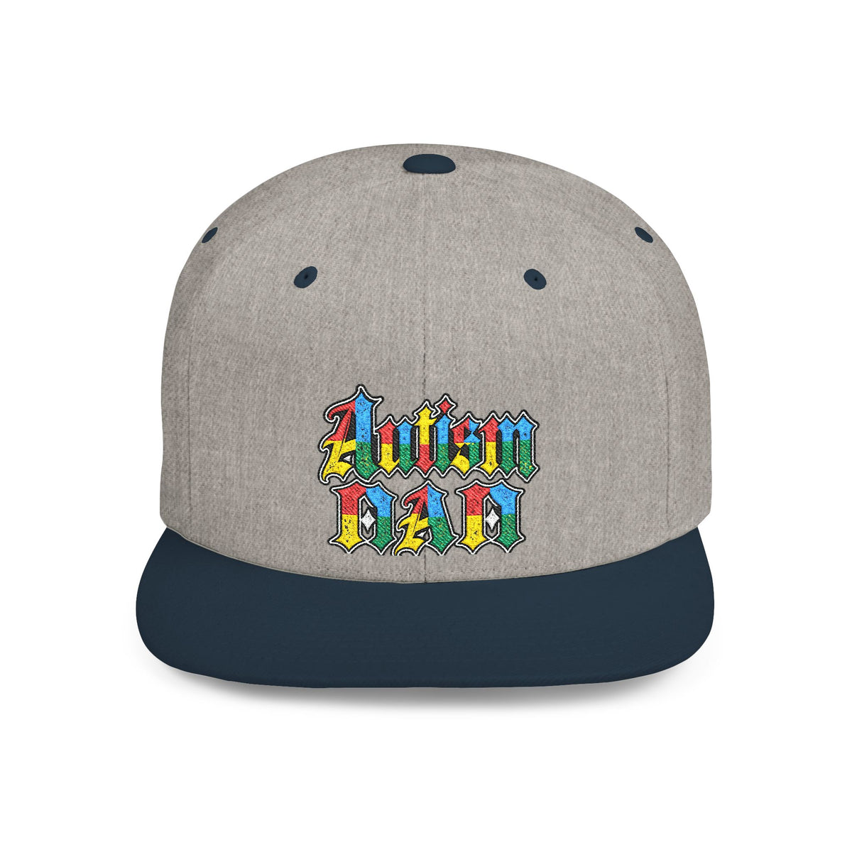 Autism Proud Dad Colorful Embroidered Snapback