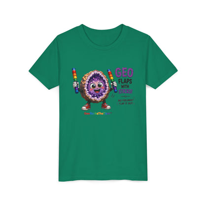 “GEO Flaps with Sticks!” Stimming Geode -Autism Self Sensory Regulation Youth Tee