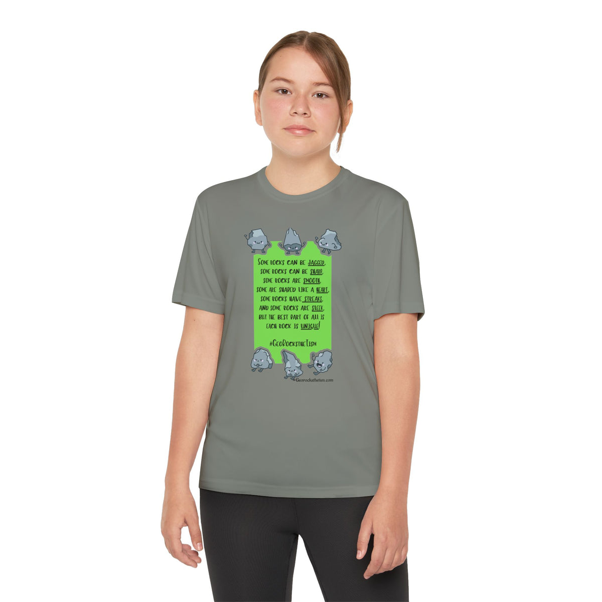 "Each Rock Is Unique" Youth Tee - Geo Rocks The 'Tism
