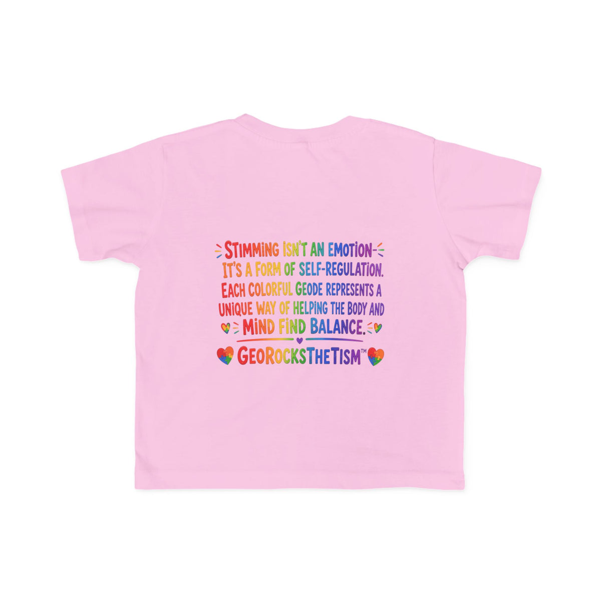"Lines Up Toys" Stimming Geode Autism Self Sensory Regulation Toddler Tee - Geo Rocks The 'Tism