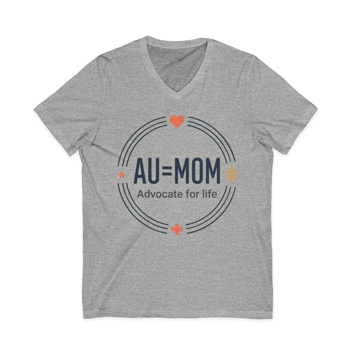 "Au=Mom" — Mom Autism Support V-Neck Tee - Geo Rocks The 'Tism