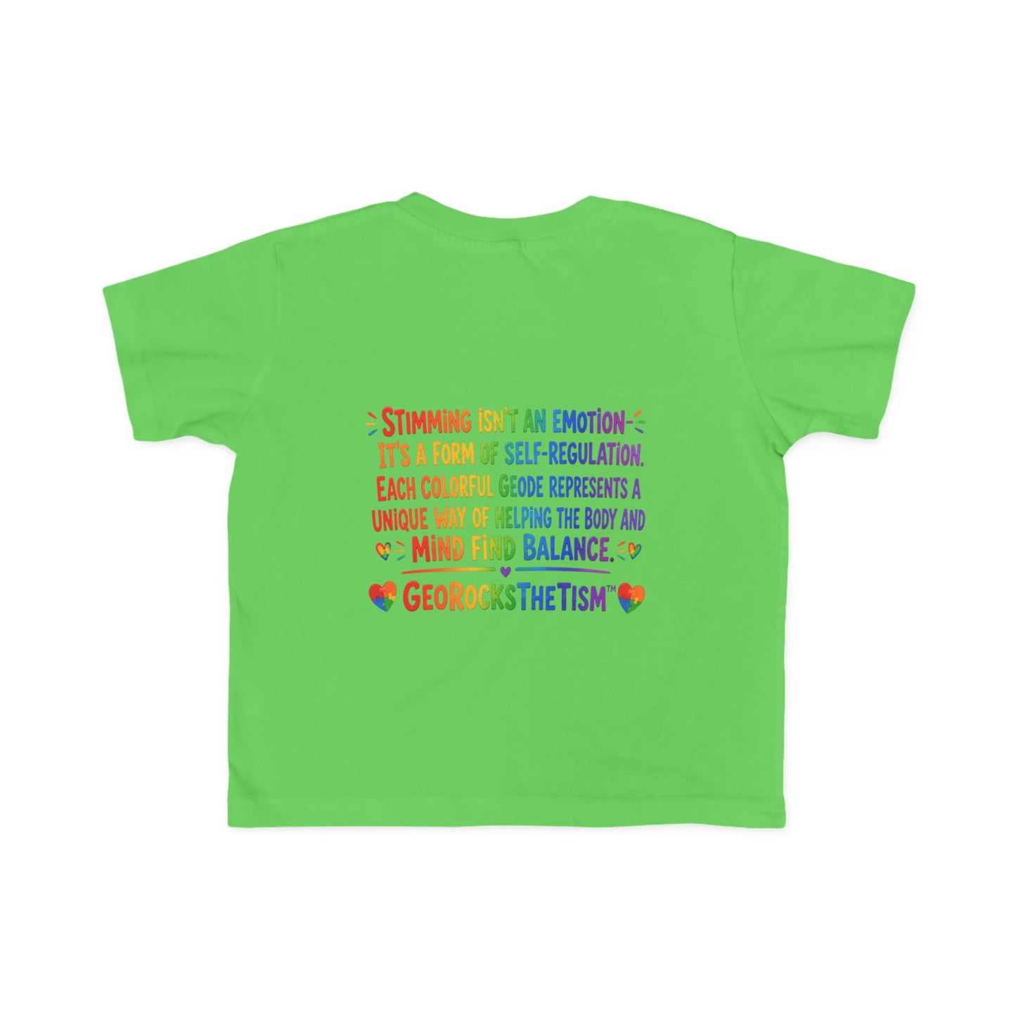 “Loves Soft Things” Stimming Geode Autism Self Sensory Regulation Toddler Tee