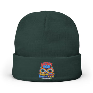 Autism Mom Embroidered Infinity Knit Beanie