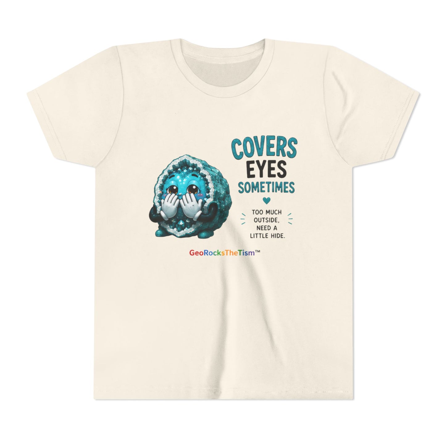 "Covers Eyes" Stimming Geode -Autism Self Sensory Regulation Youth Tee