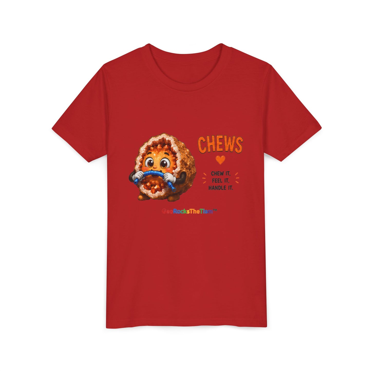 "CHEWS" Stimming Geode -Autism Self Sensory Regulation Youth Tee