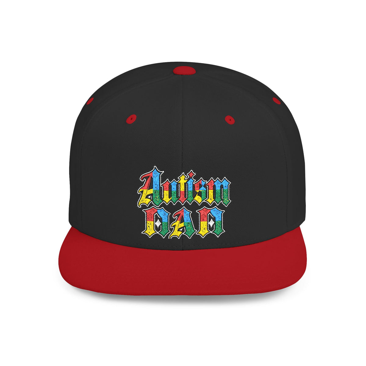 Autism Proud Dad Colorful Embroidered Snapback