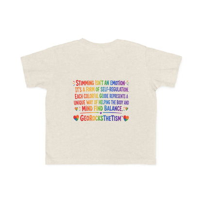 "Geo Flaps with Sticks" Stimming Geode Autism Self Sensory Regulation Toddler Tee