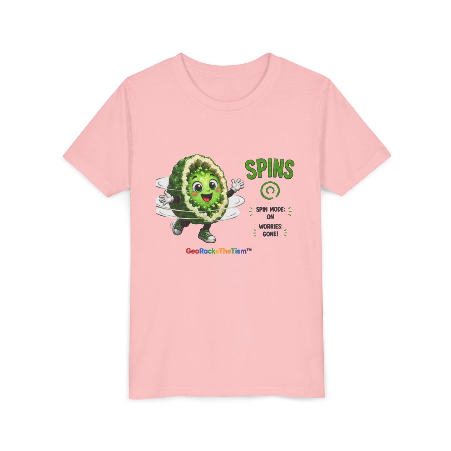 "Spins" Stimming Geode -Autism Self Sensory Regulation Youth Tee