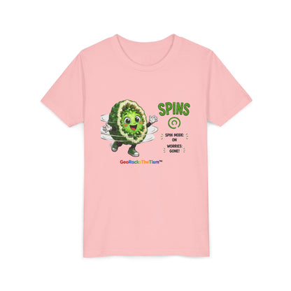 "Spins" Stimming Geode -Autism Self Sensory Regulation Youth Tee