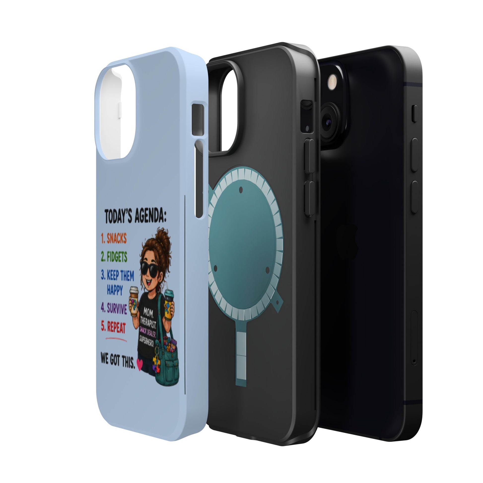 Nurse Mom Magnetic Impact-Resistant Phone Case — "Today's Agenda" Cute ER/Healthcare Gift - Geo Rocks The 'Tism