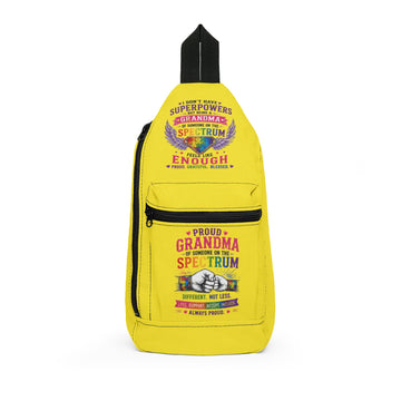 Proud Grandma of the Spectrum Sling Bag — Autism Awareness Crossbody - Geo Rocks The 'Tism