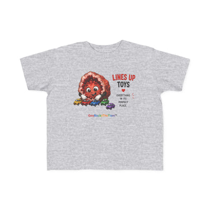 "Lines Up Toys" Stimming Geode Autism Self Sensory Regulation Toddler Tee