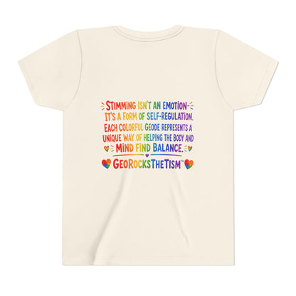 “Loves Soft Things” Stimming Geode -Autism Self Sensory Regulation Youth Tee