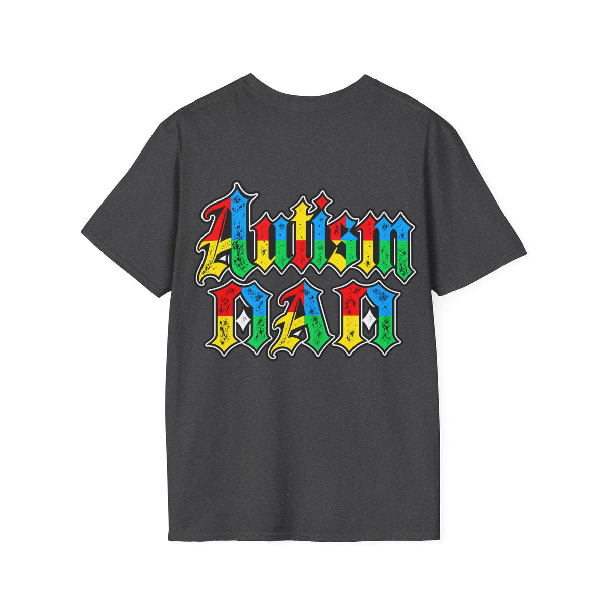 Autism Dad-Colorful Puzzle Pattern Support Tee