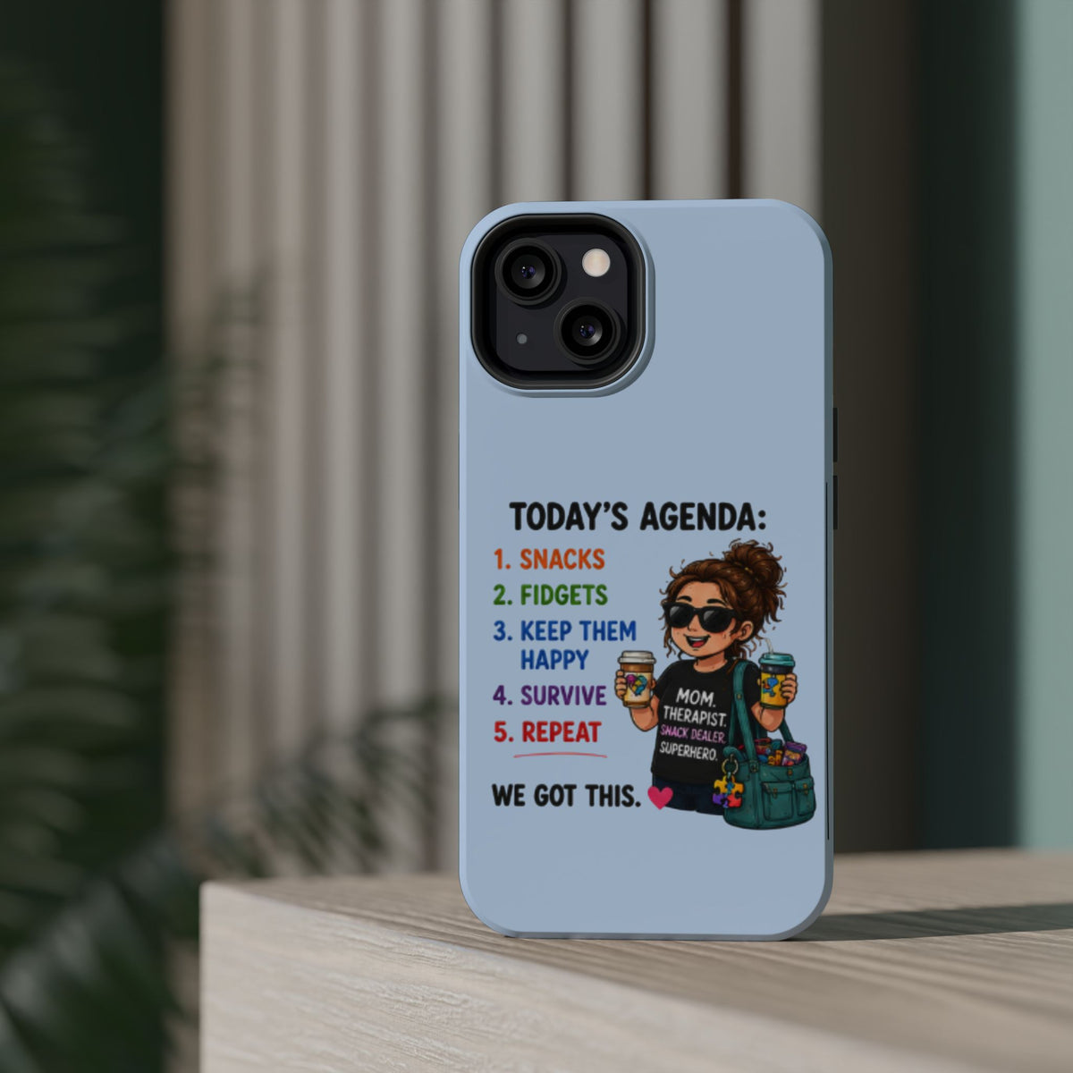 Nurse Mom Magnetic Impact-Resistant Phone Case — "Today's Agenda" Cute ER/Healthcare Gift - Geo Rocks The 'Tism