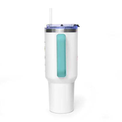 Autism Caregiver 40oz Thermal Tumbler – "Not Just a Caregiver" Insulated Travel Mug - Geo Rocks The 'Tism