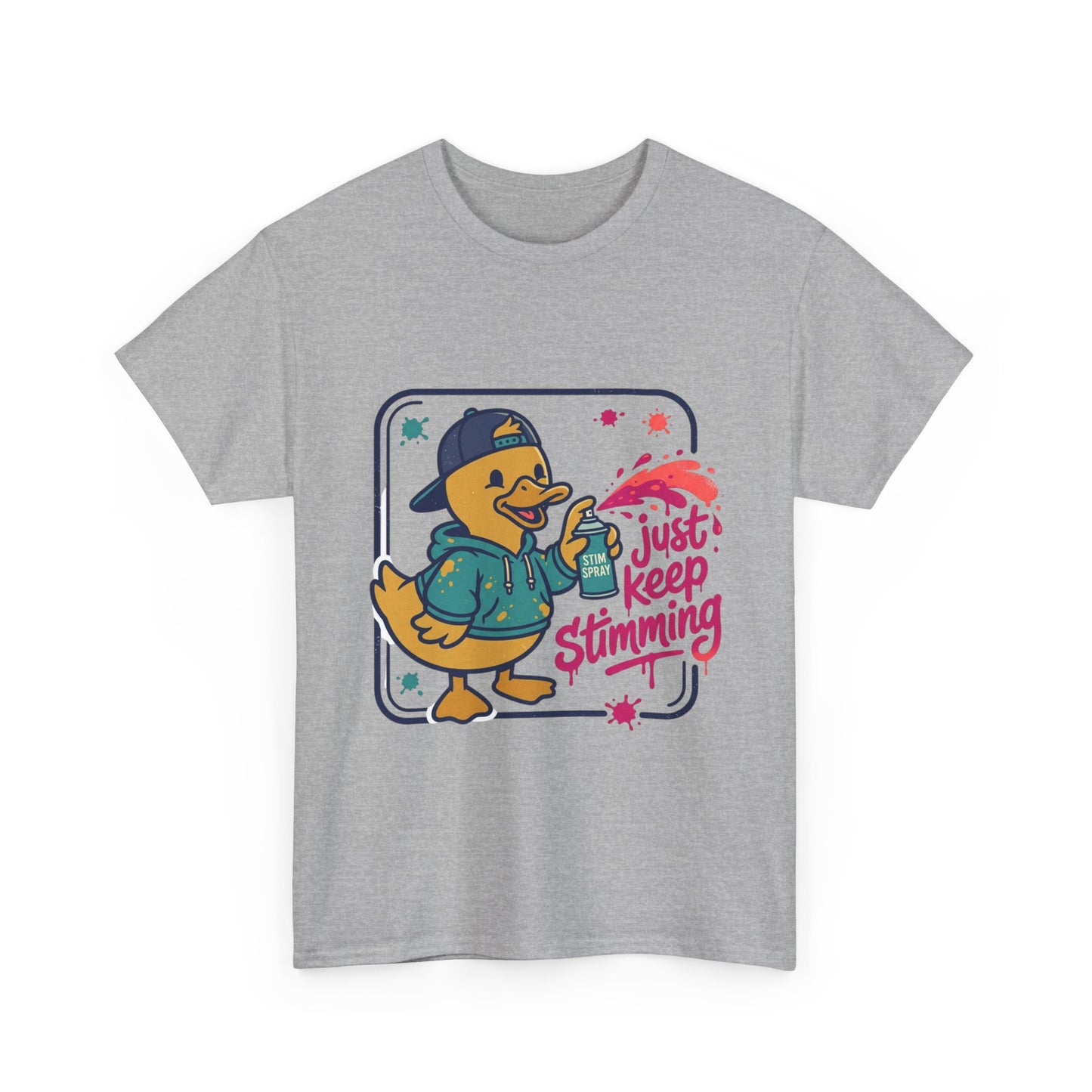 Graffiti Duck Tee-"Just Keep Stimming" Neurodiversity Awareness